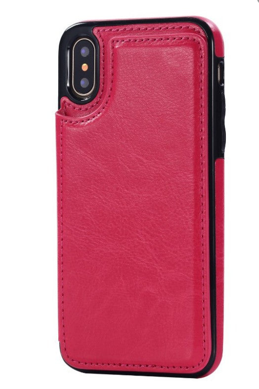 Card Holder Flip Phone Case for iPhone 8 & Samsung S8+